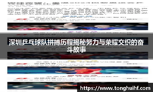 深圳乒乓球队拼搏历程揭秘努力与荣耀交织的奋斗故事